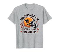 Football Grandmas: Sundays are for Football and Grandkids T-Shirt, Men, Heather Grey, 6XL