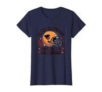 Football Grandmas: Sundays are for Football and Grandkids T-Shirt, Women, Navy, XS