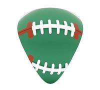 Football Green Printed Guitar Picks 12-Piece Set - Comfortable, Versatile Plectrum for All Guitar Styles & Players
