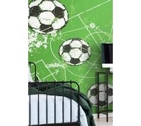 Football Grunge Wall Mural Origin Murals Green W300cm x H240cm