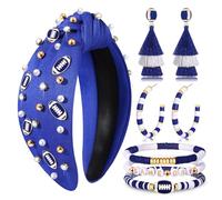 Football Headband Football Bracelet Earrings Football Mom Accessories Game Day Football Team Sports Headband Earrings Bracelets Football Outfit for Women