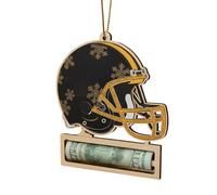 Football Helmet Coin Holder, Creative Wooden Helmet Decorations - for Christmas Tree | for Birthdays Halloween Parties New Year Adults