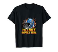 Football Helmet Impact Power Dynamic Sports Design T-Shirt
