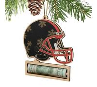 Football Helmet Money Holder Ornament,Wooden Helmet Home Decor - Christmas Money Holder Ornament | for Thanksgiving Holiday New Year Eve Party Kids Adults Family Friends Home Car
