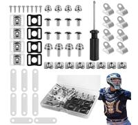Football Helmet Repair Kits - 57x Clips of Hardware, Replacement Parts | Durable Kitfootball or Hockey Equipment, Secure Fixing Accessory Pack for