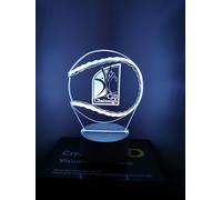 Football Hurling LED Night Light for Kids, 3D Illusion Night Lamp, 16 Colors Changing with Remote Control, Room Decor, Gifts for Children Boys Girls (Kilkenny Sliotar - White Base)