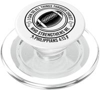 Football I Can Do All Things Through Christ Christian Faith PopSockets PopGrip for MagSafe