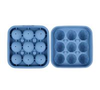Football Ice Cube Tray Reusable 9 - Portable Compartment Mould with Motifs, Kitchens, for Home Bar, Summer Party, Game Evening, Family Reunion for Cooling, Multipurpose Outdoor Indoor Utility