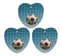 Football in The Football Network Car Air Freshener, 3 Pcs Love form Hanging Air Freshener Cards, Long Lasting Fragrance Scented Cards for Car, Home, Office Black-style