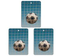 Football in The Football Network Car Air Freshener, 3 Pcs Square Hanging Air Freshener Cards, Long Lasting Fragrance Scented Cards for Car, Home, Office White-style