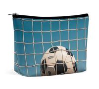 Football in The Football Network Makeup Bag for Women Portable Cosmetic Waterproof Pouch Aesthetic Handheld Travel Work