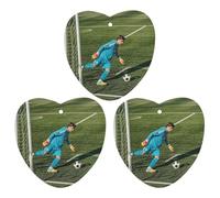 Football in The Goalkeeper Position Car Air Freshener, 3 Pcs Love form Hanging Air Freshener Cards, Long Lasting Fragrance Scented Cards for Car, Home, Office Gray-style