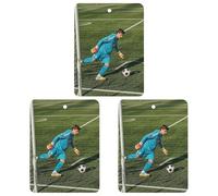 Football in The Goalkeeper Position Car Air Freshener, 3 Pcs Square Hanging Air Freshener Cards, Long Lasting Fragrance Scented Cards for Car, Home, Office Gray-style