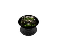 Football Is Calling & I Must Go Illustration Graphic Designs PopSockets Adhesive PopGrip