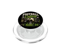 Football Is Calling & I Must Go Illustration Graphic Designs PopSockets PopGrip for MagSafe