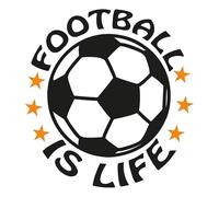 Football Is Life 01 5 A4 Poster on Canvas - Inspirational Motivational Wall Art daily Life Quote encouraging famous short phrases inspiring words spiritual hope messages success sayings strength work