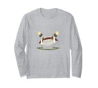 Football is My Religion: Gridiron Devotion Long Sleeve T-Shirt, Adult Unisex, Heather Grey, M