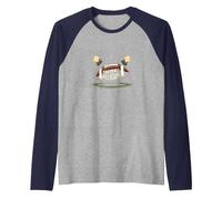 Football is My Religion: Gridiron Devotion Raglan Baseball Tee, Men, Navy/Athletic Heather, XL