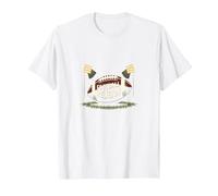 Football is My Religion: Gridiron Devotion T-Shirt, Men, White, 5XL