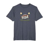 Football is My Religion: Gridiron Devotion T-Shirt, Men's Big and Tall, Heather Blue, 5X Tall