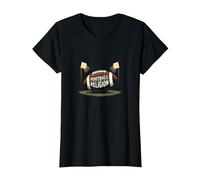 Football is My Religion: Gridiron Devotion T-Shirt, Women, Black, 3XL