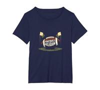 Football is My Religion: Gridiron Devotion T-Shirt, Women's Plus, Navy, 6X