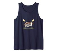 Football is My Religion: Gridiron Devotion Tank Top, Men, Navy, L