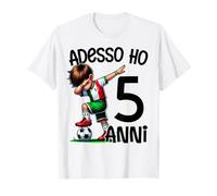 Football Jersey 5 Years Birthday Child Now I am 5 Years Old T-Shirt