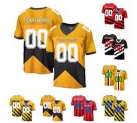 Football Jersey Blank Custom Men/Women/Youth Design 2 Sided Add Your Own Team Name Number Athletic T-Shirt