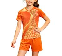 Football Jersey Set, Boys 2 Piece Outfit Summer,Breathable Boys Training Outfit For Kids Lightweight Football Shirt And Shorts Ensemble For Practice And Play