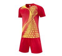 Football Jersey Set, Boys 2 Piece Outfit Summer,Breathable Boys Training Outfit For Kids Lightweight Football Shirt And Shorts Ensemble For Practice And Play
