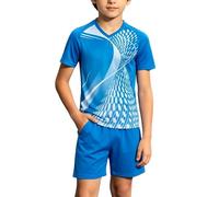 Football Jersey Set, Boys 2 Piece Outfit Summer,Breathable Boys Training Outfit For Kids Lightweight Football Shirt And Shorts Ensemble For Practice And Play