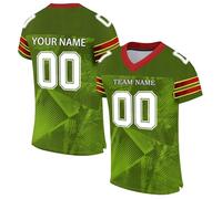 Football Jerseys for Men Women Youth Kids Customize Printed Name Number & TeamName Logo Practice Sports Uniform Short Sleeve T-Shirt Quick Dry Breathable S-7XL