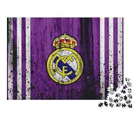 Football Jigsaw Puzzles for Adults 1000 Piece Difficult Hard Real Madrid Logo Jigsaw Wooden Puzzle 1000 Piece Premium Precise Family Gathering Educational Game Toys 1000pcs (75x50cm)