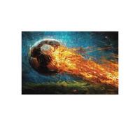 Football Jigsaw Puzzles for Adults 1500, Wooden 1500 Piece Jigsaw Puzzles for Adults Flame, Educational Puzzle Games for The Whole Family Together, Puzzle for Wall Art Home Decor 24x36 Inch LZPT-03461