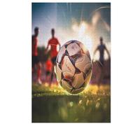Football Jigsaw Puzzles for Kids 1000 Pieces 3d Wooden Puzzle Decompression Game for Adults Women Girl Educational Game Toys （78×53cm）