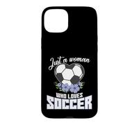 Football "Just a Woman Who Loves Soccer" Case for iPhone 15 Plus