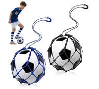 Football Kick Trainer Adjustable Soccer Training Net Rebounder Soccer Net for Kids Single Player Training Aid Ideal for Practicing Soccer Skills Football Trainer Equipment for Athletes