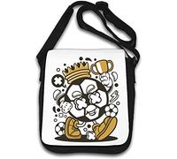 Football King Crown Champion Best Soccer Player Shoulder Bag White