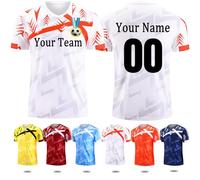 Football Kit Design - Personalised Football Shirt for Kids Adults with Name Number Team Logo Custom Football Shirt White