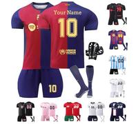Football Kit for Kids Adult, Personalized Football Shirts Shorts Socks Set with Name Number, Fans Birthday Gifts for Boys (UK, Alpha, One Size, X03)