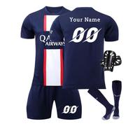 Football Kit, Personalised Football Shirt Shorts and Socks Set with Name Number, Gifts for Boys and Girls (UK, Alpha, One Size, X02)