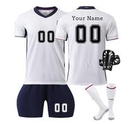 Football Kit, Personalised Football Shirt with Name Number, Football Shirts Shorts and Socks Set, Football Gifts for Boys and Girls (UK, Alpha, One Size, X07)