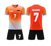 Football Kits for Boys, Personalised Football Shirt & Short Set, Custom Name Number Team Name and Logo Football Gifts for Kids Adult