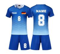 Football Kits for Boys, Personalised Football Shirt & Short Set, Custom Name Number Team Name and Logo Football Gifts for Kids Adult