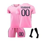 Football Kits for Kids/Adult 24/25 Soccer Jersey Home Away Football Strips Football Training Shirts Shorts Socks Set Training Tracksuit with Name Number Unisex Birthday Gifts for Boys UK A07