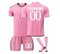 Football Kits for Kids/Adult 24/25 Soccer Jersey Home Away Football Strips Football Training Shirts Shorts Socks Set Training Tracksuit with Name Number Unisex Birthday Gifts for Boys UK A01