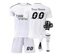 Football Kits for Kids and Adult, Personalised Football Shirt with Name Number, Football Shirts Shorts and Socks Set, Football Gifts for Boys and Girls (UK, Alpha, One Size, X05)