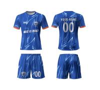 Football Kits for Kids, Personalised Football Kit Kids with Name Number,Team Logo,Custom Jersey Shirts for Club World Cup 2025, Football Gifts for Boys Men Women
