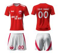 Football Kits for Kids, Personalised Football Kit Kids with Name Number,Team Logo,Football Gifts for Boys Men, Football Fans Gift